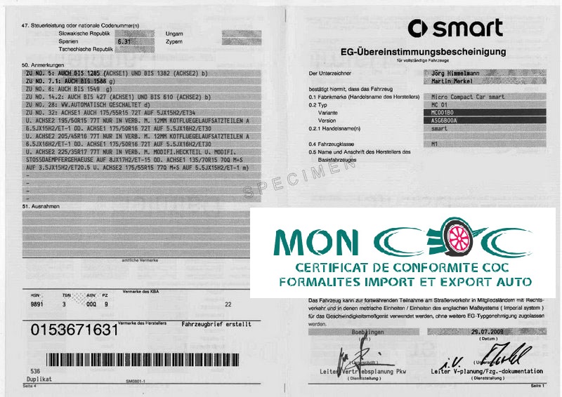 Comment commander mon certificat de conformité Smart ?