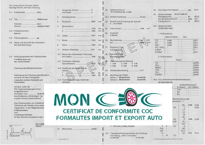 Comment obtenir le certificat de conformité Opel  pour l'ANTS ?
