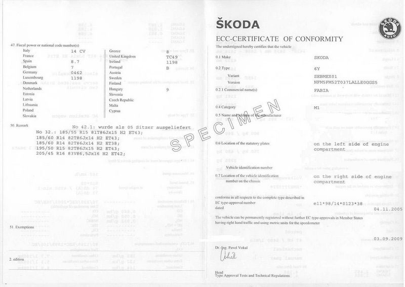 Euro Conformité Skoda